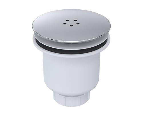 nuie SWB001 Moderner Badezimmer-Abfluss, gerade, schneller Durchfluss, 115 x 145 x 115 mm, Chrom nuie SWB001 Moderner Badezimmer-Abfluss, gerade, schneller Durchfluss, 115 x 145 x 115 mm, Chrom von nuie