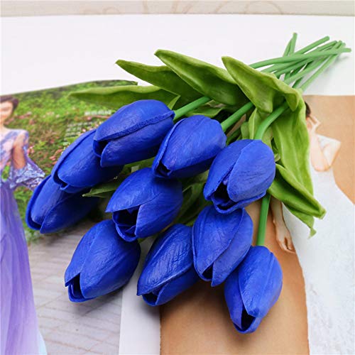 nulala Künstliche Blumen, 10pcs Künstliche Tulpen Blumen Gefälschte Tulpen Blumen Hochzeit Bouquets für Hausgarten Party Blumendekor von nulala