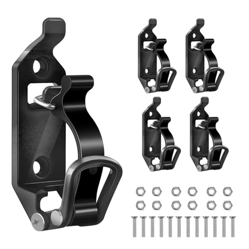 4 Stück Schaufelhalterung für Dachträger, Dachträger Zubehör, Wandmontagehalterungen Klemmmontagesatz,für Offroad Dachträger, Spatenhalter Axthalter, Besenhalterung Wand, Gartengerätehalter von nuluxi
