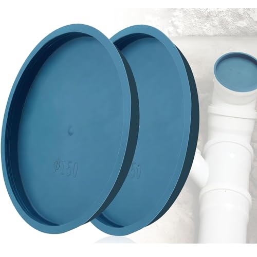 2 Pcs Lüftungsrohr Abdeckung, Muffenstopfen Rohr Deckel Abwasser Kappe Enddeckel Rohrdeckel Abdeckkappe Abwasserrohr Deckel Endkapp für Abwasserrohre Abgasrohr Kanalrohr Lüftungsrohr (DN 150mm) von nuluxi