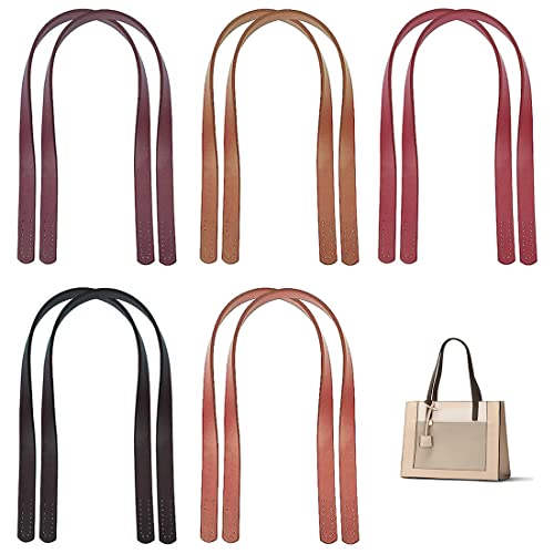 Taschengriff Leder 10 Stück PU Leder Taschenriemen Schultergurt Tragegurt Fuer Handtaschengriffe Ersetzen 60cm Abnehmbare Leder Tasche Ersatz Griff für Taschen Handtaschen Brieftasche DIY Zubehör von nuluxi