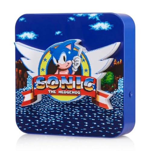 Numskull Sonic The Hedgehog Schreibtischlampe Wandleuchte - Ambientebeleuchtung Gaming Zubehör für Schlafzimmer, Zuhause, Arbeitszimmer, Büro, Arbeit - Offizielles Sonic The Hedgehog Merchandise von numskull