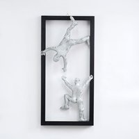 2 Kletternde Männer, Gerahmte Kunst, Metallwand, Kunst Bild, Wohnkultur, Einzigartiges Geschenk, Moderne 2 Kletternde Männer, Gerahmte Kunst, Metallwand, Kunst Bild, Wohnkultur, Einzigartiges Geschenk, Moderne von nuntchi