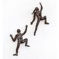Set Von 2 Kletterern, Wandbehang, Metall Kunst, 3D Wanddeko, Kletterer Geschenk Set Von 2 Kletterern, Wandbehang, Metall Kunst, 3D Wanddeko, Kletterer Geschenk von nuntchi