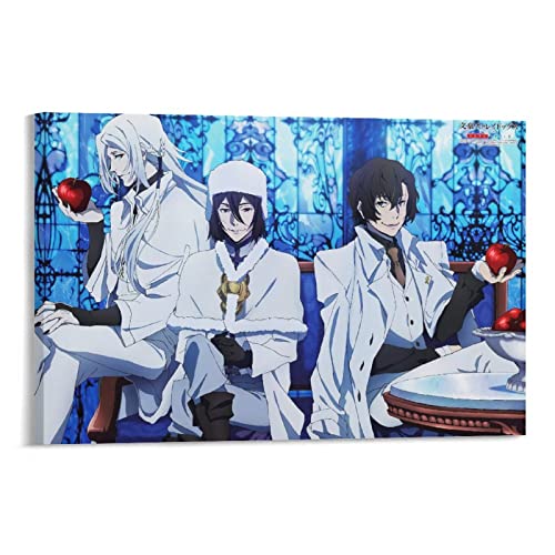 Bungo Stray Dogs Japanisches Anime-Poster Animation Cartoon Poster 7 Poster Malerei Leinwand Wandkunst Wohnzimmer Poster Gemälde 30 x 45 cm von nuochen