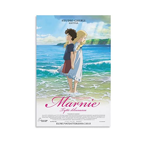 Filmposter "Omoide No Marnie When Marnie Was There", japanisches Anime-Poster, 3 Leinwand-Malerei, Wandkunst, dekorative Bilderdrucke, moderne Dekoration, 20 x 30 cm von nuochen