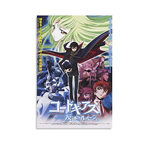 nuochen Code Geass Kśdo Giasu Hangyaku No Rurıshu Japanisches Anime-Poster, Bilddruck, Leinwand, Poster, Wandfarbe, Kunst, Poster, Dekoration, moderne Kunstwerke, 20 x 30 cm von nuochen