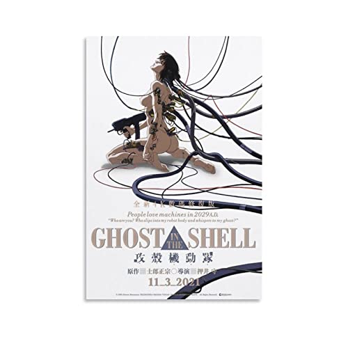 nuochen Ghost in The Shell Anime-Poster, Filmposter, 3 Poster, coole Kunstwerke, Malerei, Wandkunst, Leinwanddrucke, hängende Bild, Poster, 30 x 45 cm von nuochen