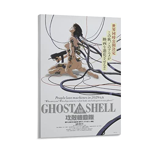 nuochen Ghost in The Shell Anime-Poster Filmposter 2 Gemälde auf Leinwand Wandkunst Poster Scrollen Bild Druck Wanddekoration Home Poster 30 x 45 cm von nuochen