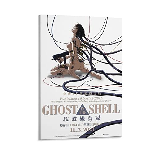 nuochen Ghost in The Shell Anime Poster Filmposter 3 Home Decor Poster Wandkunst Hängende Bild Druck Dekorative Malerei Poster 60 x 90 cm von nuochen