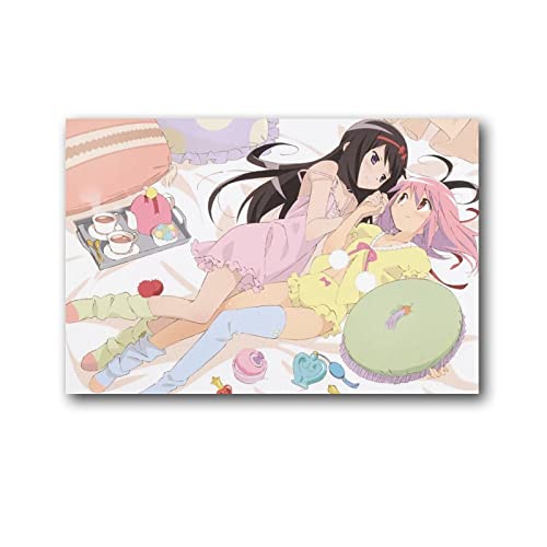 nuochen Madoka☆ Magica Puella Magi Japanisches Anime-Poster 15 Leinwand-Wandkunst-Poster, dekorativ, modern, Heimdruck, Bild, Kunstwerke, Poster, 20 x 30 cm von nuochen