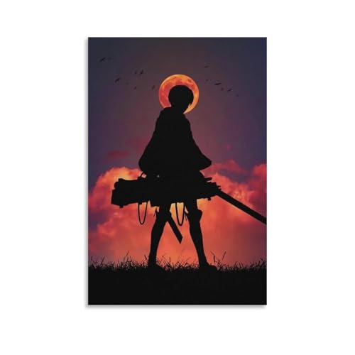 nuomesc Attack on Titan Art Poster Poster Dekorative Malerei Leinwand Wandkunst Wohnzimmer Poster Schlafzimmer Malerei 24x36inch(60x90cm) von nuomesc
