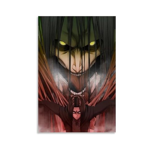 nuomesc Attack on Titan Eren Yeager Anime 1 Poster Poster Dekorative Malerei Leinwand Wandkunst Wohnzimmer Poster Schlafzimmer Malerei 08x12inch(20x30cm) von nuomesc