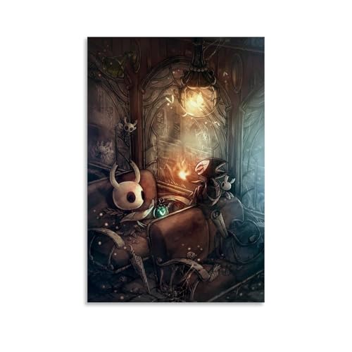 nuomesc Hollow Knight Retro Game Poster Wandkunst Bilddruck Moderne Familienzimmer Dekor 12x18inch(30x45cm) von nuomesc