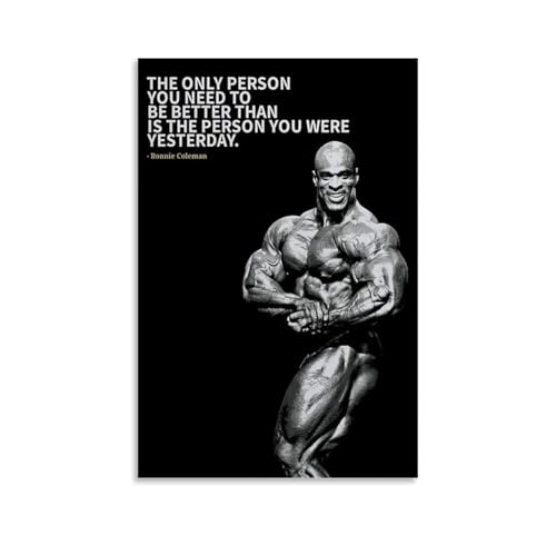 nuomesc Ronnie Coleman Classic Quote Poster Wandkunst Bilddruck Moderne Familienzimmer Dekor 08x12inch(20x30cm) von nuomesc