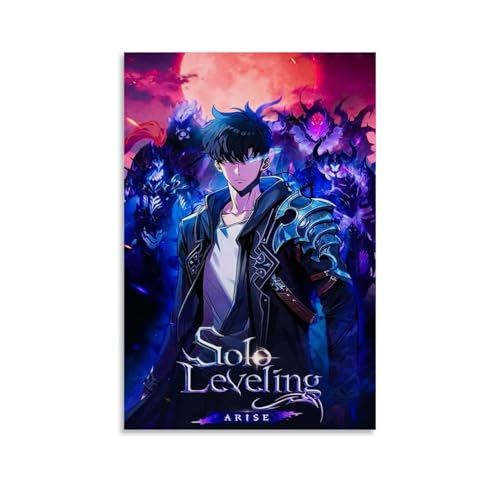 nuomesc Solo Leveling Poster Anime Poster Dekorative Malerei Leinwand Wandkunst Wohnzimmer Poster Schlafzimmer Malerei 24x36inch(60x90cm) von nuomesc