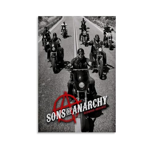 nuomesc Sons of Anarchy Classic TV Poster Poster Dekorative Malerei Leinwand Wandkunst Wohnzimmer Poster Schlafzimmer Malerei 12x18inch(30x45cm) von nuomesc