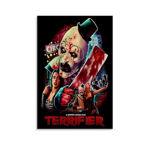 nuomesc Terrifier Poster Sets Off Room Decoration Art, Aesthetic Canvas, Wall Art Warmth, Bedroom Atmosphere Wandkunst Bilddruck Moderne Familienzimmer Dekor 24x36inch(60x90cm) von nuomesc