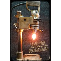Dekolampe Ständerbohrmaschine Vintagelampe Upcycling von nur19einzelstuecke