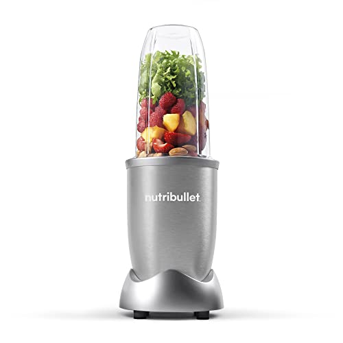 nutribullet Pro, 900 Watt Leistung, Einfach und schnell in der Anwendung, Kompakt, Leicht zu reinigen, Mit 700 ml Becher, Smoothiemixer, Smoothie Maker, Elektrischer Mixer, NB904S, Silber von NutriBullet