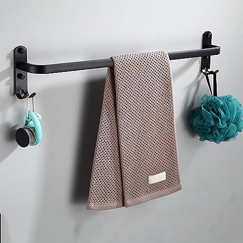 Handtuchhalter Wandmontage Badetuchhalter Aluminium Handtuchstange Ständer für Badezimmer, Hotel, Küche(30 cm, schwarz, 1 Schicht) von nvdsivee
