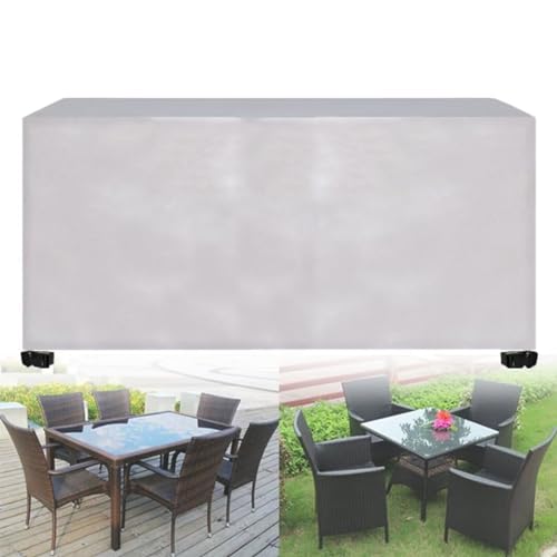 nvdsivee Abdeckung für Gartenmöbel Wasserdicht Schutzhülle Gartentisch Rechteckig Anti-UV Abdeckplane Winddicht Schwerlast 420D Oxford Gewebe Große Abdeckhauben für Möbelsets Silber 220x150x90cm nvdsivee Abdeckung für Gartenmöbel Wasserdicht Schutzhülle Gartentisch Rechteckig Anti-UV Abdeckplane Winddicht Schwerlast 420D Oxford Gewebe Große Abdeckhauben für Möbelsets Silber 220x150x90cm von nvdsivee