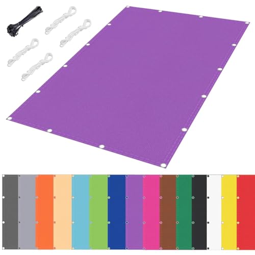 nvdsivee Balkon Sichtschutz Rechteckig Sonnensegel Wasserdicht 95% UV Schutz Sonnenschutz Markise Sonnensegel für Balkon Terrasse Garten Pool Hinterhof Lila 1.4x2m von nvdsivee