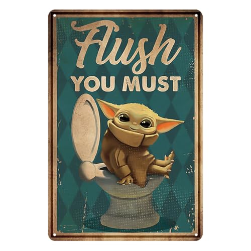 Bild Badezimmer Deko Wc Schild Blechschilder Poster Toiletten Bilder Flur Deko Vintage Metallschild Wanddeko Wall Art (30x20 cm) von nwiteiw