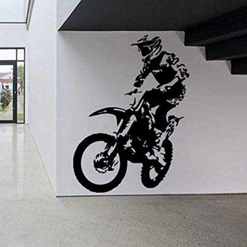Motorrad Fahrrad Wandtattoo Aufkleber Schlafzimmer Sport Motocross Motorrad Kind Junge Teenager Zimmer Home Decoration Home Decoration 79X57Cm von nzhma