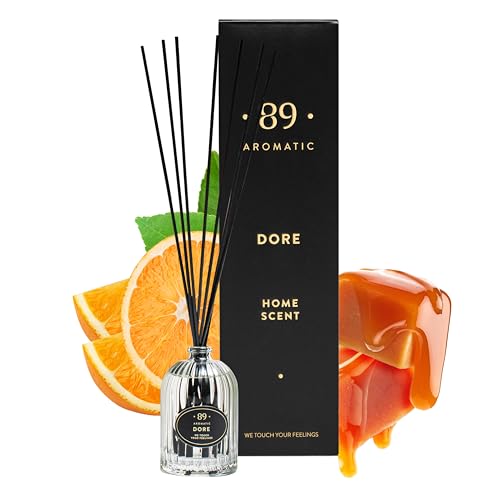 Luxuriöser Raumduft Diffusor für Zuhause – Lang anhaltender Duft mit 7 Premium-Stäbchen – Karamell, Orangen & Melonenduft – Lufterfrischer für Bad, Wohnzimmer & Büro Luxuriöser Raumduft Diffusor für Zuhause – Lang anhaltender Duft mit 7 Premium-Stäbchen – Karamell, Orangen & Melonenduft – Lufterfrischer für Bad, Wohnzimmer & Büro von • 89 •