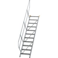 Munk Treppe 45° Stufenbreite 600 mm 11 Stufen Aluminium geriffelt von MUNK