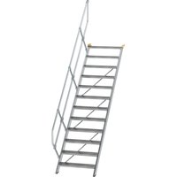 Munk Treppe 45° Stufenbreite 800 mm 12 Stufen Aluminium geriffelt von MUNK