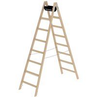 Munk Sprossen-Stehleiter Holz 2x8 Sprossen von MUNK