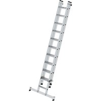 Munk Stufen-Schiebeleiter 2-teilig mit nivello®-Traverse 1x11 + 1x10 Stufen von MUNK