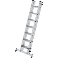 Munk Stufen-Schiebeleiter 2-teilig mit nivello®-Traverse 2x7 Stufen von MUNK