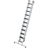 Munk Stufen-Schiebeleiter 2-teilig mit nivello-Traverse und clip-step R13 1x11 + 1x10 von MUNK