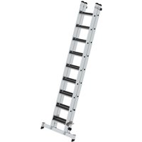 Munk Stufen-Schiebeleiter 2-teilig mit nivello-Traverse und clip-step R13 2x9 von MUNK