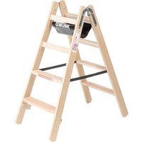 Munk Stufen-Stehleiter Holz beidseitig begehbar 2x4 Stufen von MUNK