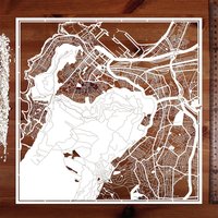 Cape Town, Johannesburg, Landkarte Papierschnitt 12×30 Inch. Paper Art Ideale Geschenke Cape Town, Johannesburg, Landkarte Papierschnitt 12×30 Inch. Paper Art Ideale Geschenke von o3designstudio1