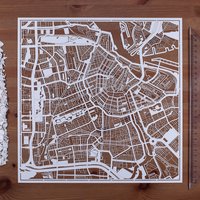 Papierschnitt-Landkarte, 30×30 Inch. Paper Art Ideale Geschenke von o3designstudio1