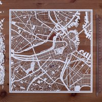 Papierschnitt Landkarte Boston, 30×30 Inch. Paper Art Ideale Geschenke Papierschnitt Landkarte Boston, 30×30 Inch. Paper Art Ideale Geschenke von o3designstudio1