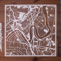 Papierschnitt-Landkarte Brisbane, 12×12 Inch. Paper Art Ideale Geschenke Papierschnitt-Landkarte Brisbane, 12×12 Inch. Paper Art Ideale Geschenke von o3designstudio1