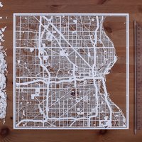 Papierschnitt-Landkarte Milwaukee 12×12 Inch. Paper Art Ideale Geschenke Papierschnitt-Landkarte Milwaukee 12×12 Inch. Paper Art Ideale Geschenke von o3designstudio1