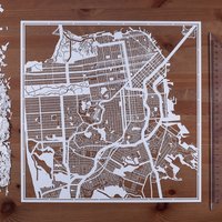 Papierschnitt-Landkarte San Francisco 12×12 Inch. Paper Art Ideale Geschenke Papierschnitt-Landkarte San Francisco 12×12 Inch. Paper Art Ideale Geschenke von o3designstudio1