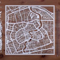 Papierschnitt Landkarte Shanghai, 30×30 cm. Paper Art Ideale Geschenke Papierschnitt Landkarte Shanghai, 30×30 cm. Paper Art Ideale Geschenke von o3designstudio1