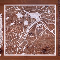 Papierschnitt Landkarte Stuttgart, 30×30 cm. Paper Art Ideale Geschenke Papierschnitt Landkarte Stuttgart, 30×30 cm. Paper Art Ideale Geschenke von o3designstudio1