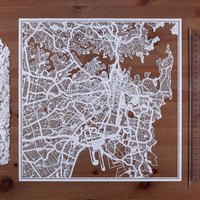 Sydney /Brisbane Papierschnitt Landkarte 12×12 Inch. Paper Art Ideale Geschenke Sydney /Brisbane Papierschnitt Landkarte 12×12 Inch. Paper Art Ideale Geschenke von o3designstudio1