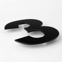Hausnummer Hochglanz Schwarz Zahlen Buchstaben Türnummer Briefkasten 3mm von o7gde