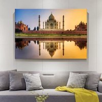 Das Taj Mahal Leinwand Wandkunst/Berühmte Orte in Der Welt Leinwanddruck Best Places Wanddekore Perfekte Fotokunst Wohnkultur von oCanvasHomeDecors