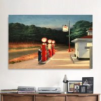 Edward Hopper Leinwand Wandkunst/Edward Poster/Gas 1940 Leinwanddrucke/Abstrakte Kunstwerke/Reproduktion Druckkunst/Edward Wanddekor von oCanvasHomeDecors